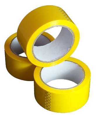 1 Roll of Yellow Coloured Low Noise Packing Tape 50mm x 66m